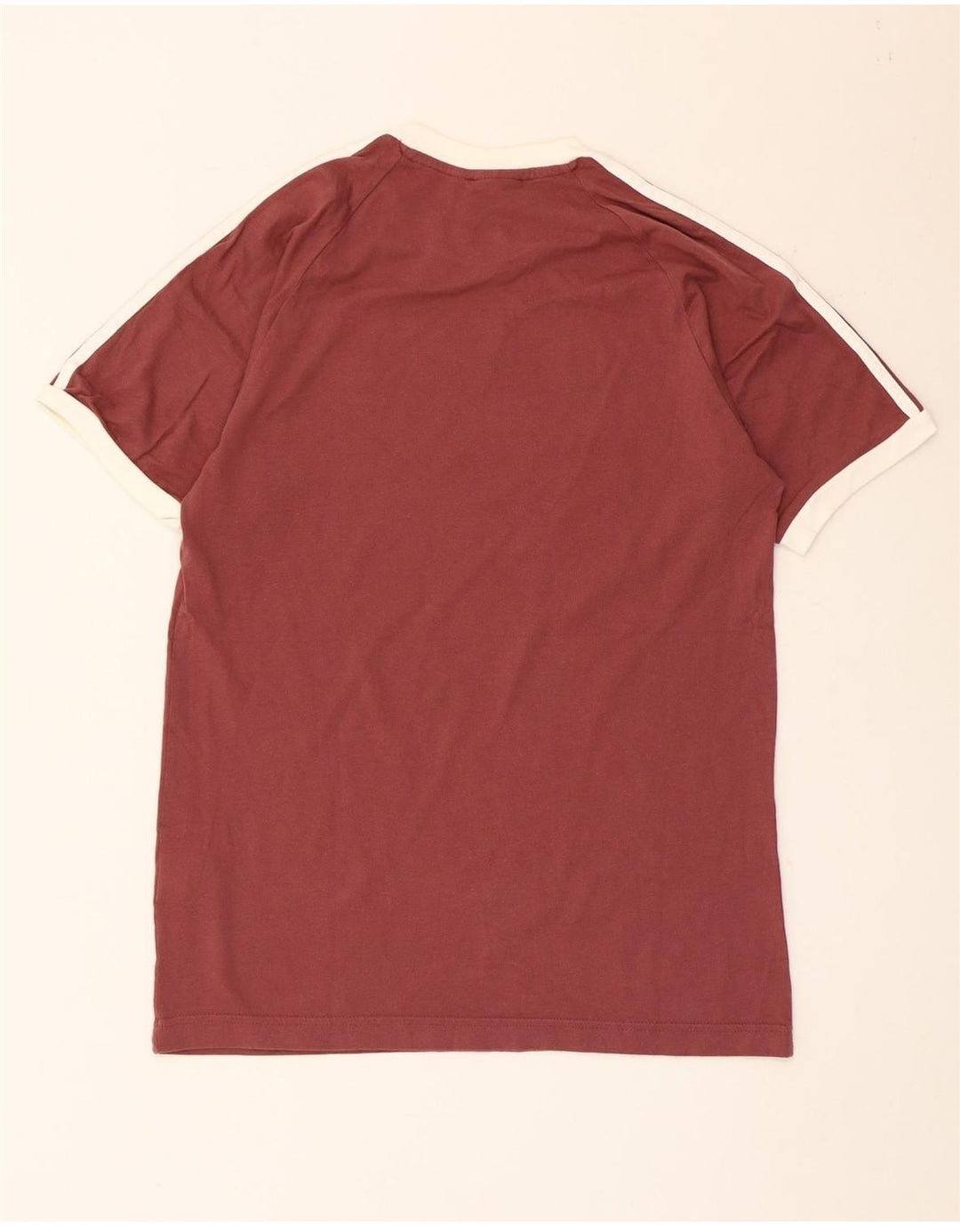Adidas Herren T-Shirt Top Small Kastanienbraun Colourblock Baumwolle