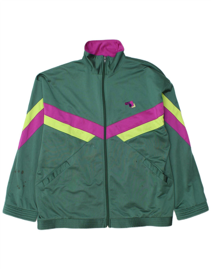 Brugi Herren-Trainingsanzug-Oberteil, Jacke, XL, Grün, Farbblock