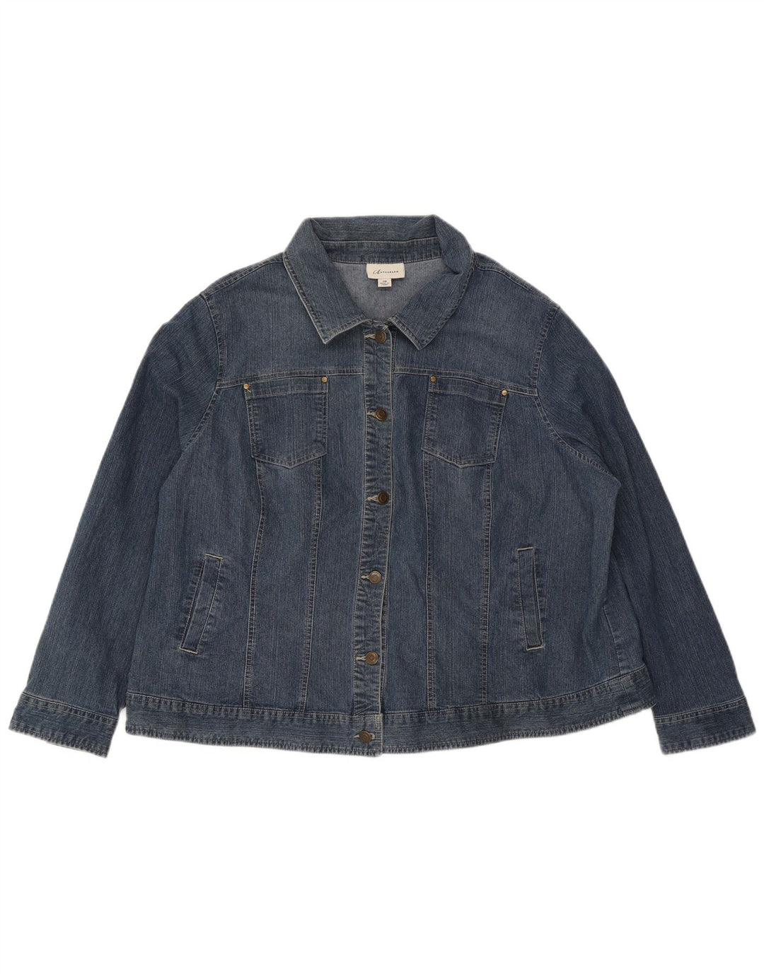 Marks & Spencer Damen Autograph Jeansjacke UK 20 2XL Blaue Baumwolle