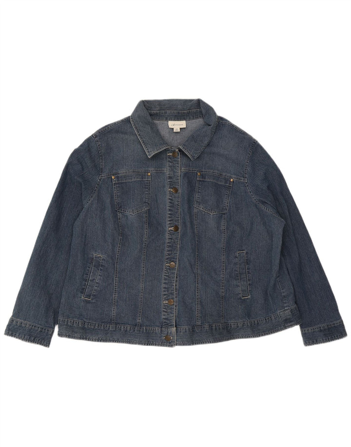 Marks & Spencer Damen Autograph Jeansjacke UK 20 2XL Blaue Baumwolle