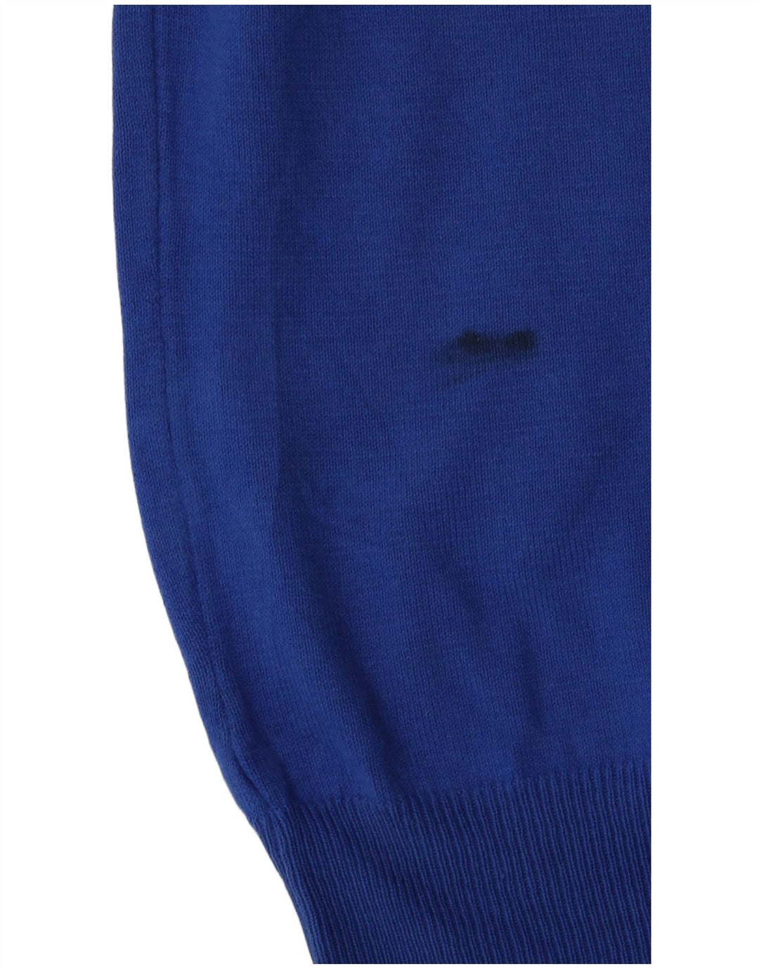 Zara Herren-Pullover mit Rundhalsausschnitt, mittelblaue Baumwolle