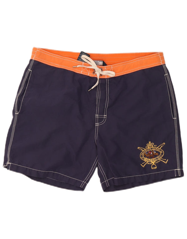 Polo Ralph Lauren Herren-Badeshorts mit Grafik, mittelgroß, Marineblau, Farbblock