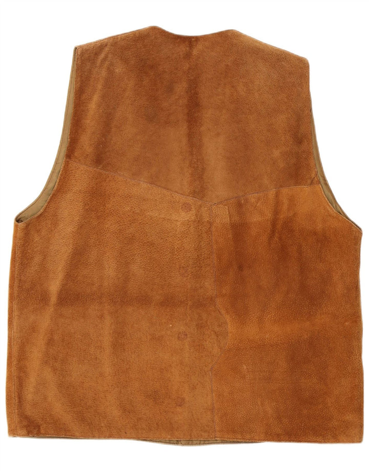 Vintage Herren Wildlederweste XL Braun