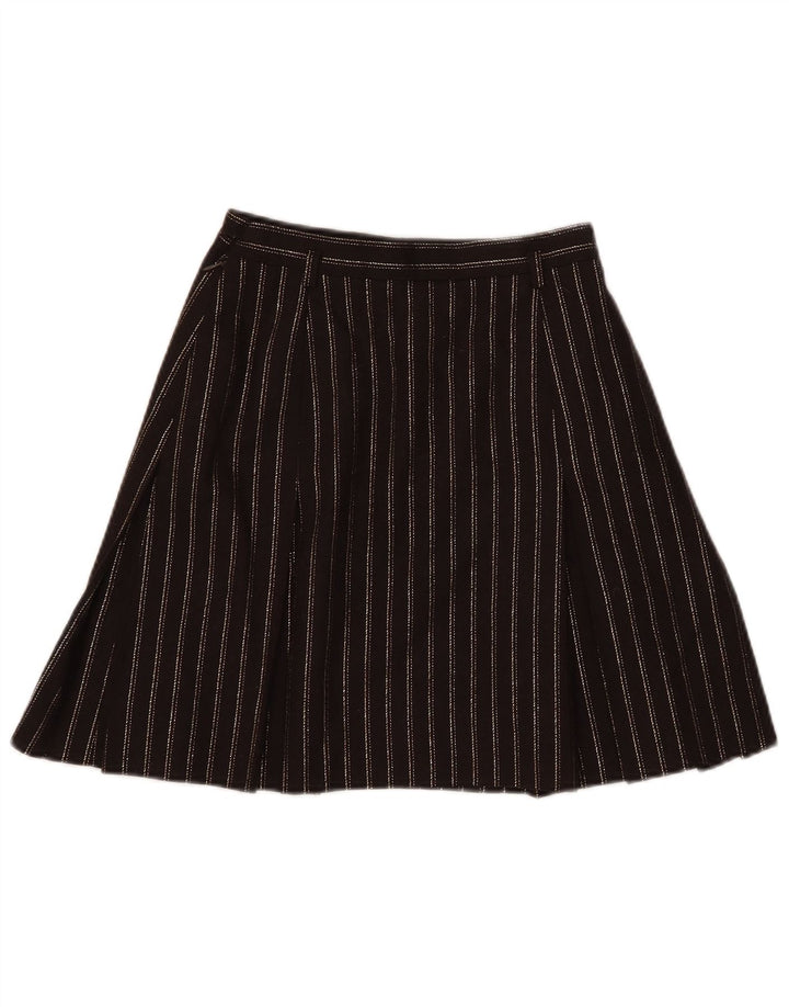 Dream Damen A-Linienrock UK 8 Small W24 Braun gestreifte Wolle