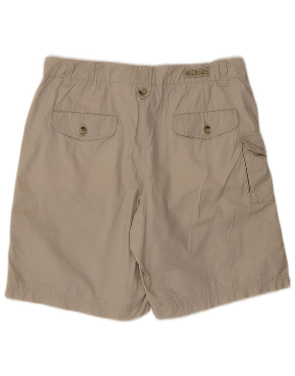 COLUMBIA Damen Cargoshorts US 10 Large W30 Beige Baumwolle