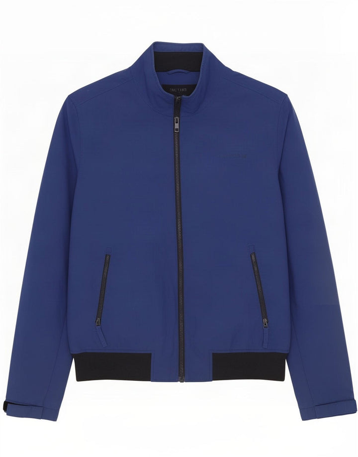 Woolrich Herren-Windbreaker-Jacke UK 42 XL, blaues Colourblock-Polyamid
