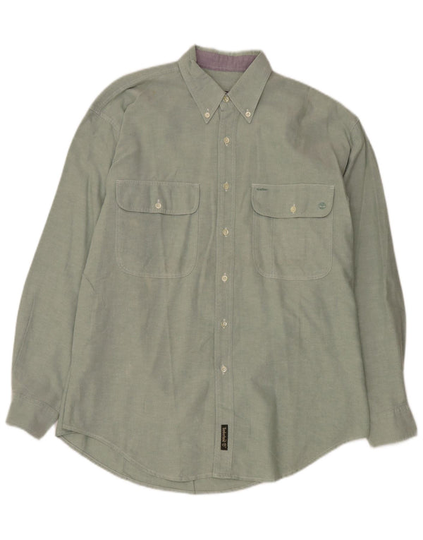 Timberland Mens Shirt Medium Green Cotton