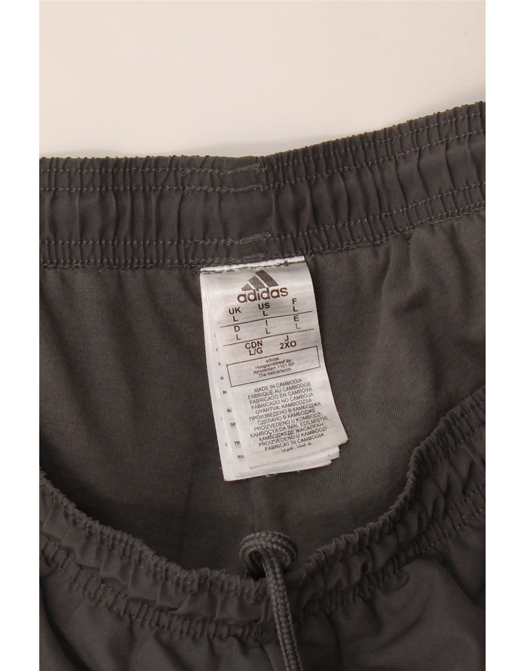 ADIDAS Herren-Trainingshose, Jogginghose, groß, grau, Polyester