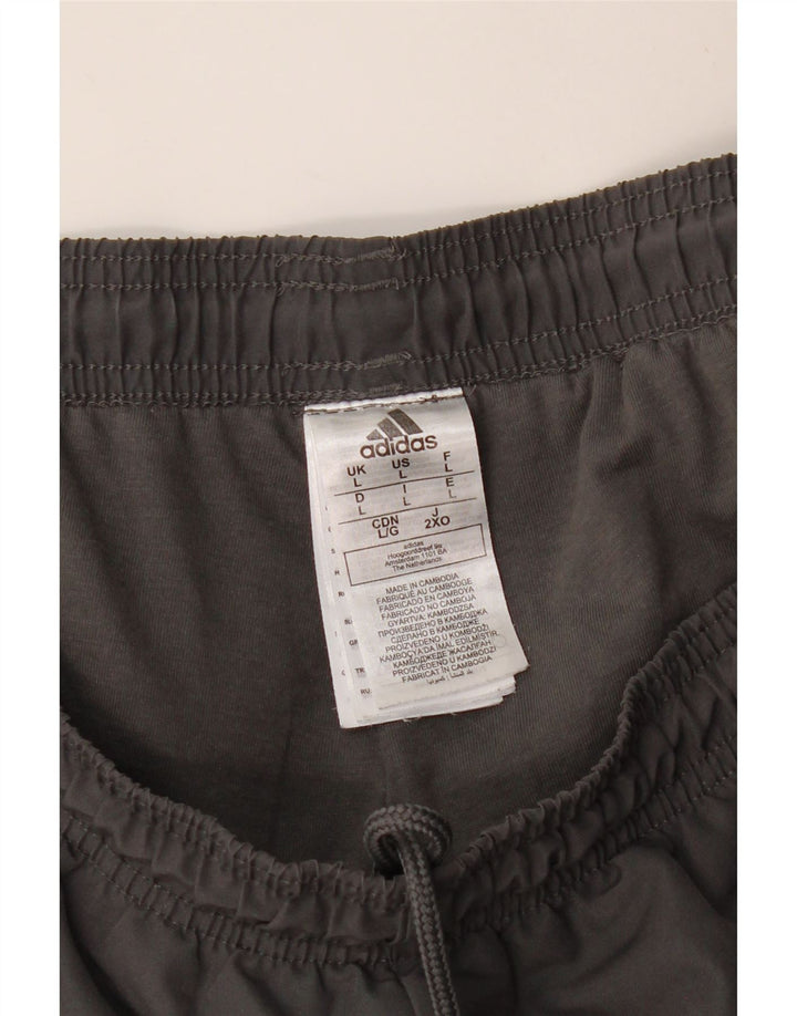 ADIDAS Herren-Trainingshose, Jogginghose, groß, grau, Polyester