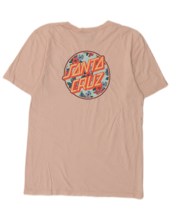 Santa Cruz Herren-T-Shirt mit Grafik, mittelrosa, geblümt, Baumwolle