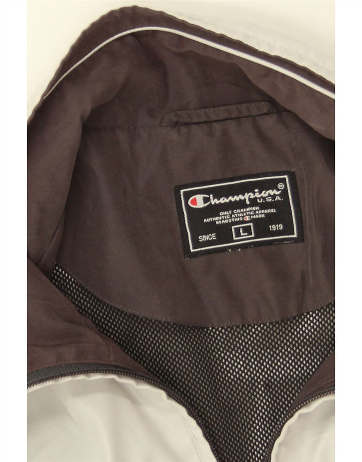 Champion Herren-Trainingsanzugoberteil, große graue Farbblockjacke