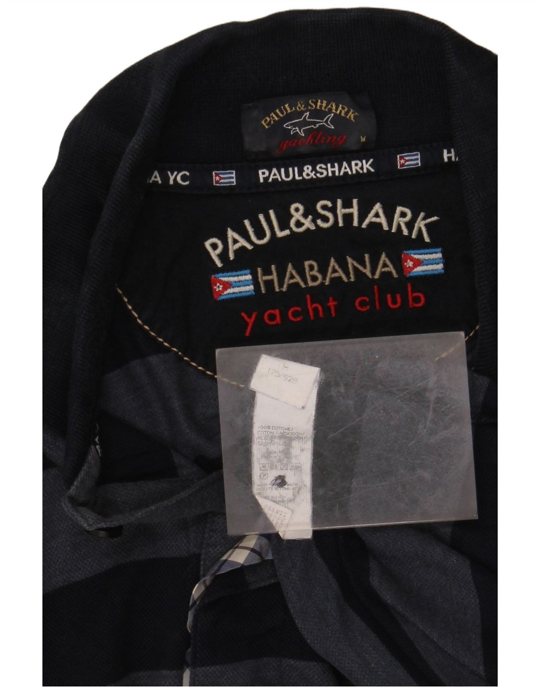 PAUL & SHARK Herren-Yachting-Poloshirt aus mittelblauer, gestreifter Baumwolle