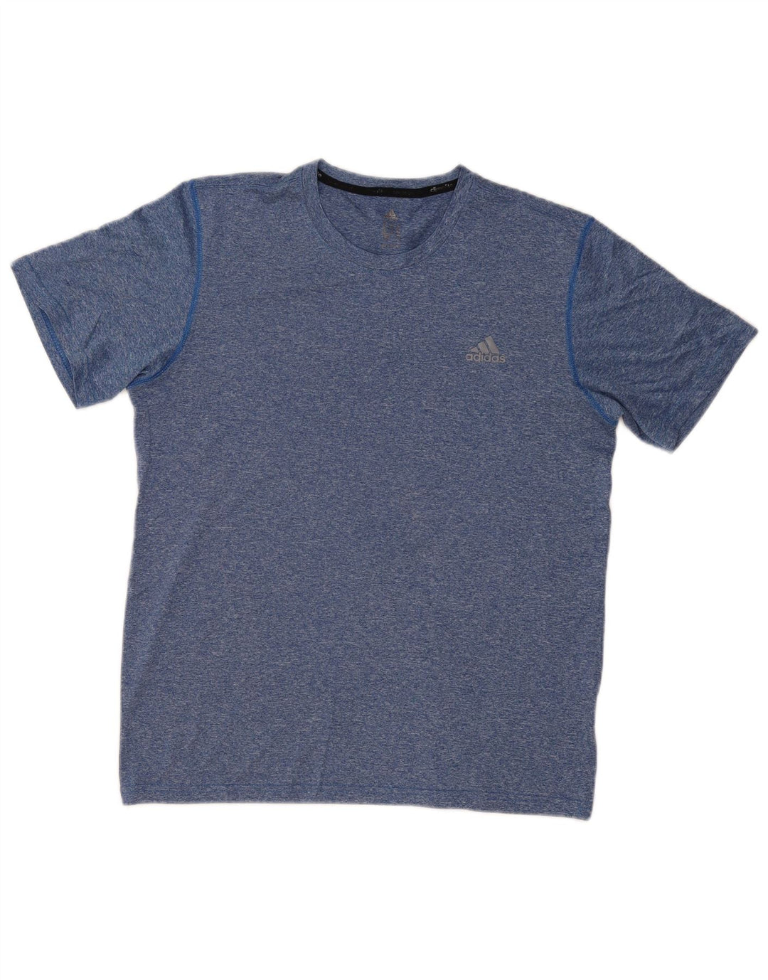 ADIDAS Herren Climalite T-Shirt Top Mittelblau geflecktes Polyester