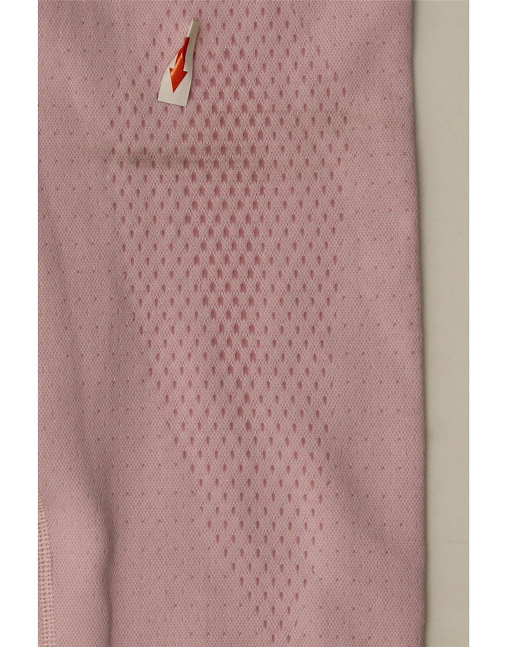 Adidas Damen Capri-Leggings UK 12 Mittelrosa Polyester