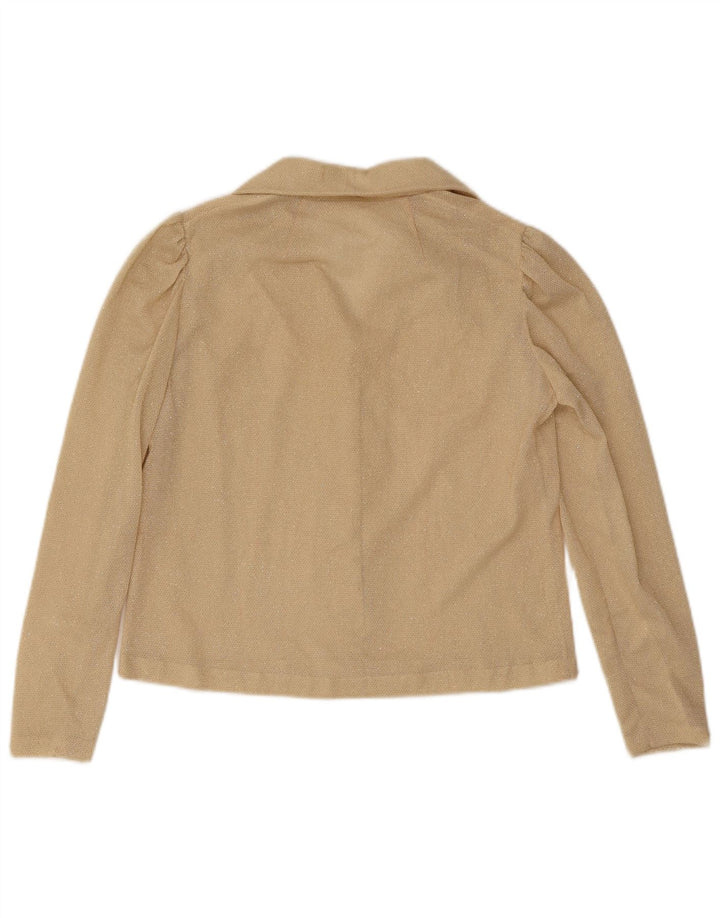 Vintage Damen Hemdbluse UK 14 Medium Beige