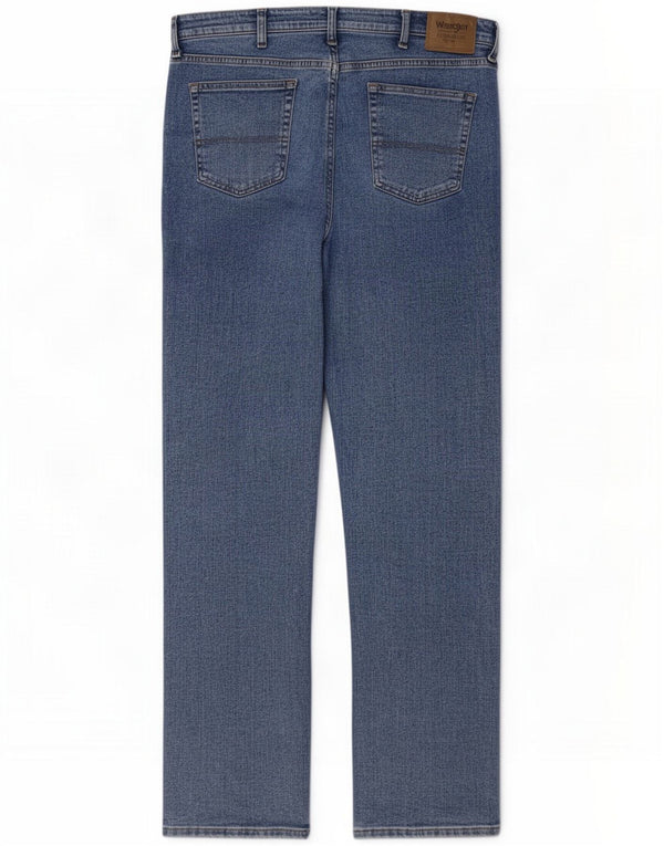 Wrangler Mens Straight Jeans W36 L32 Blue Cotton