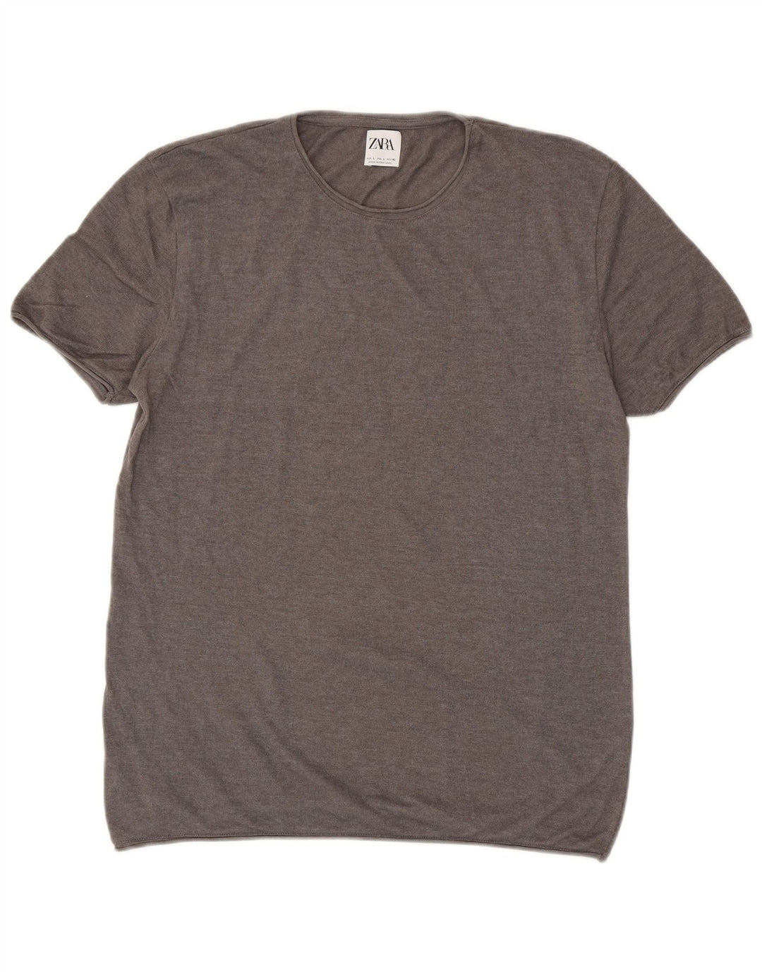 Zara Herren T-Shirt Top Large Grau
