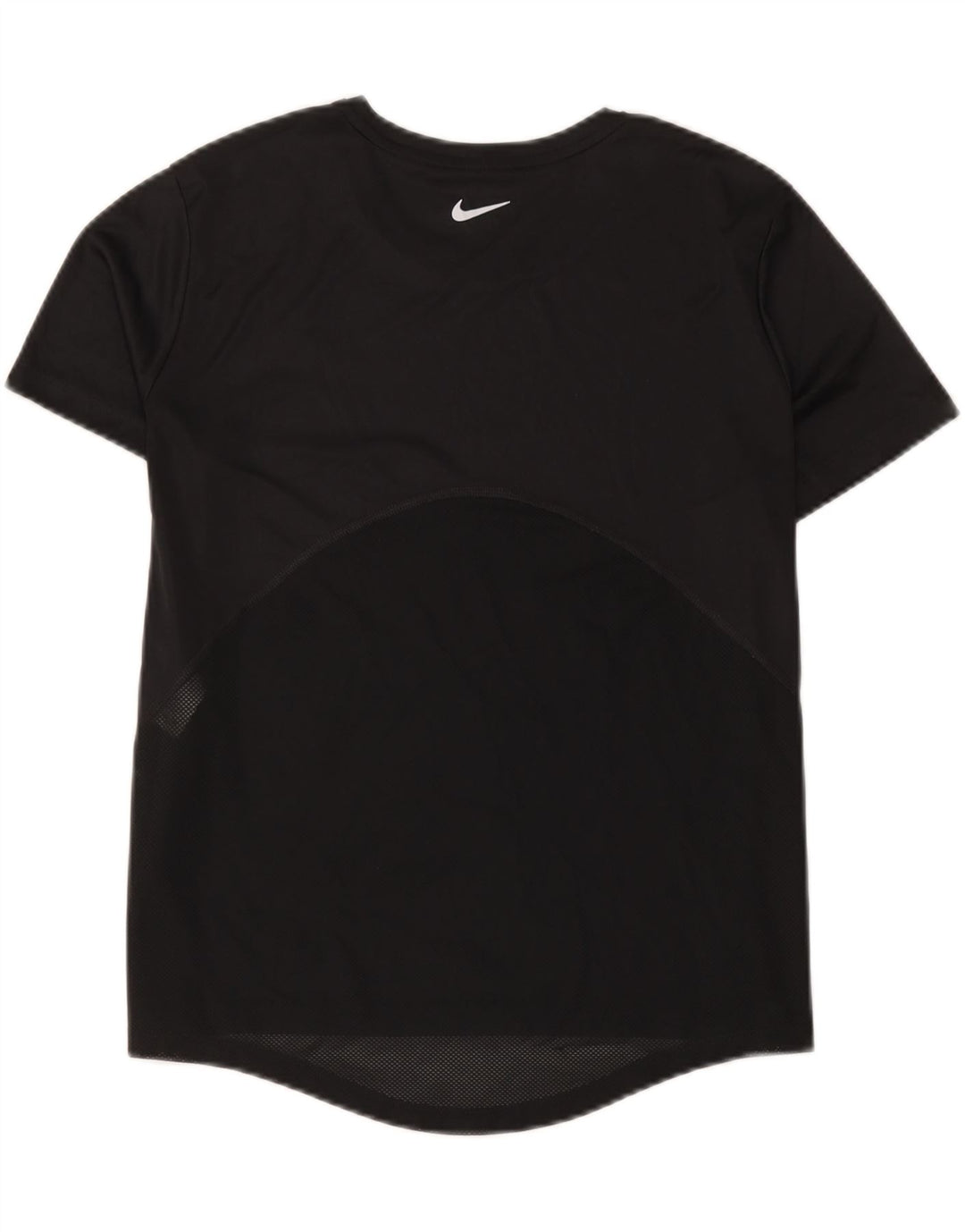 Nike Damen Dri Fit T-Shirt Top UK 14 Medium Schwarz Polyester