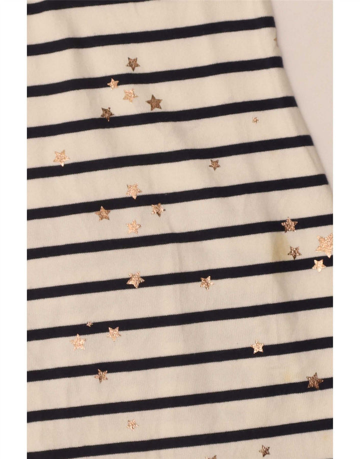 Joules Damen-Etuikleid mit abstraktem Muster, Gr. 10, klein, weiß gestreift