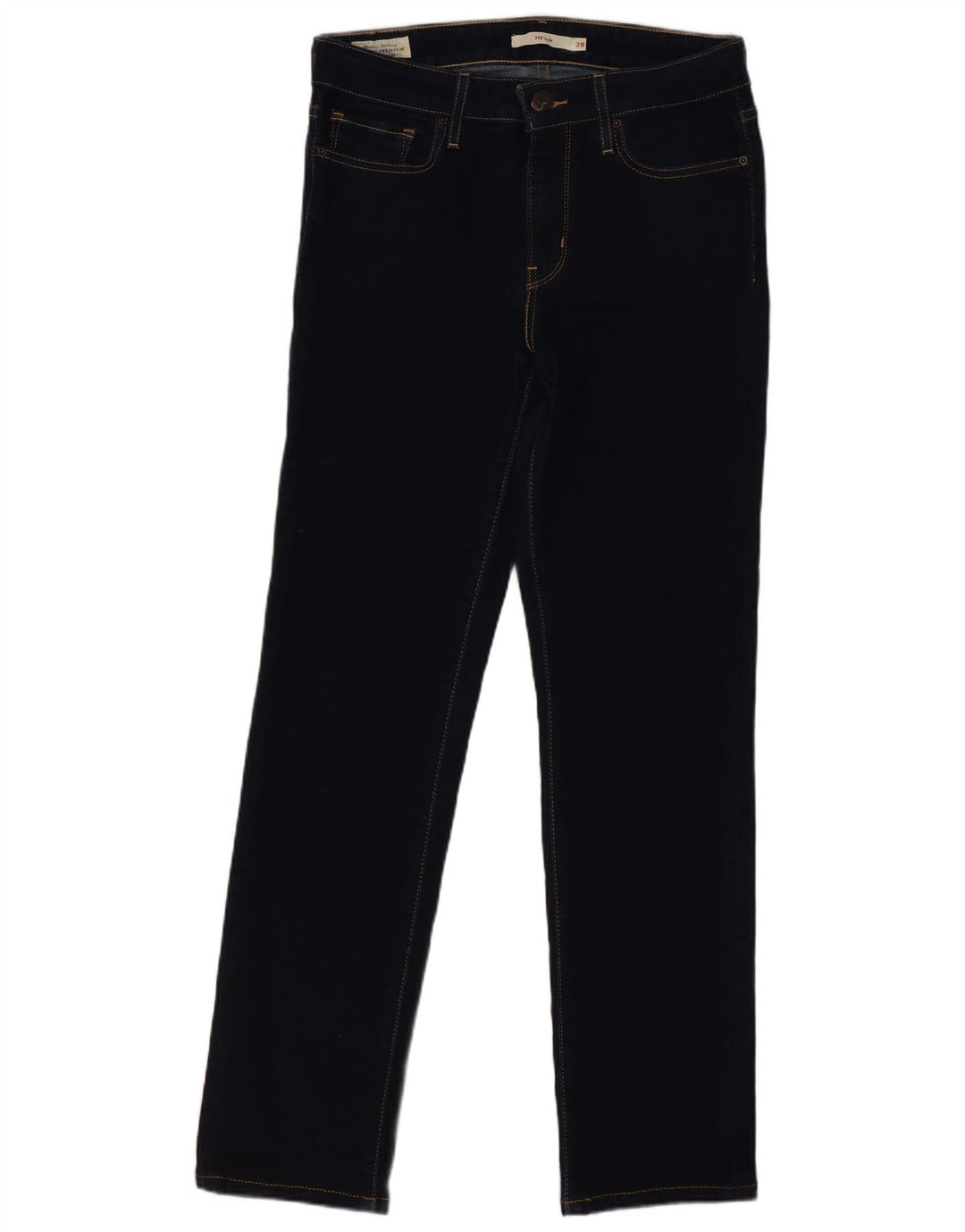 LEVI'S Damen 712 Slim Jeans W28 L28 marineblaue Baumwolle