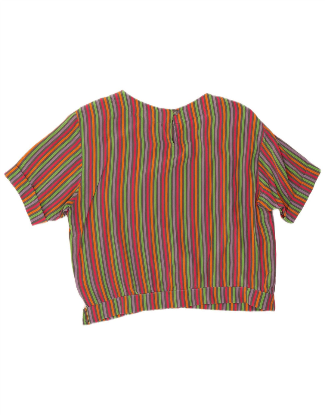 Marina Rinaldi Damen Crop Bluse Top Größe 21 Mittel Mehrfarbig gestreift