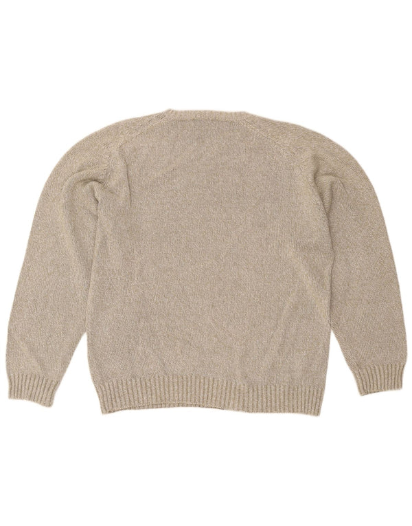 Kappa Herren-Pullover mit Rundhalsausschnitt, groß, beige Baumwolle