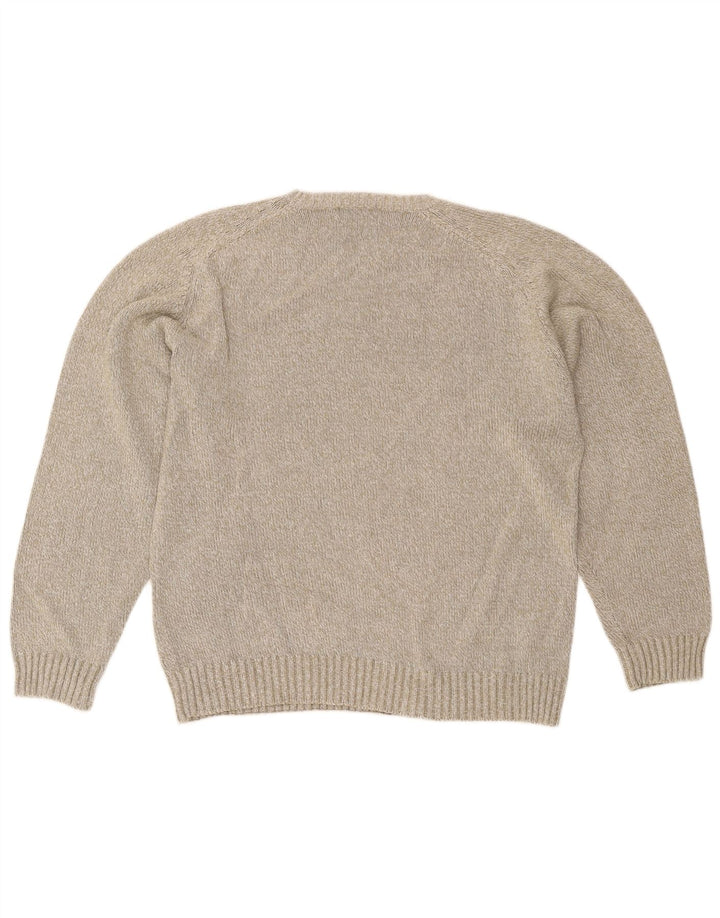 Kappa Herren-Pullover mit Rundhalsausschnitt, groß, beige Baumwolle