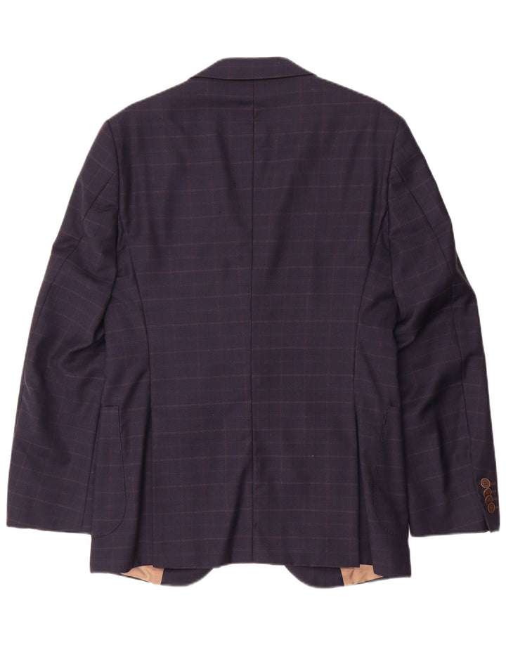 Maßgeschneiderte Blazerjacke für Herren von Tommy Hilfiger, Größe 46, klein, marineblau, kariert