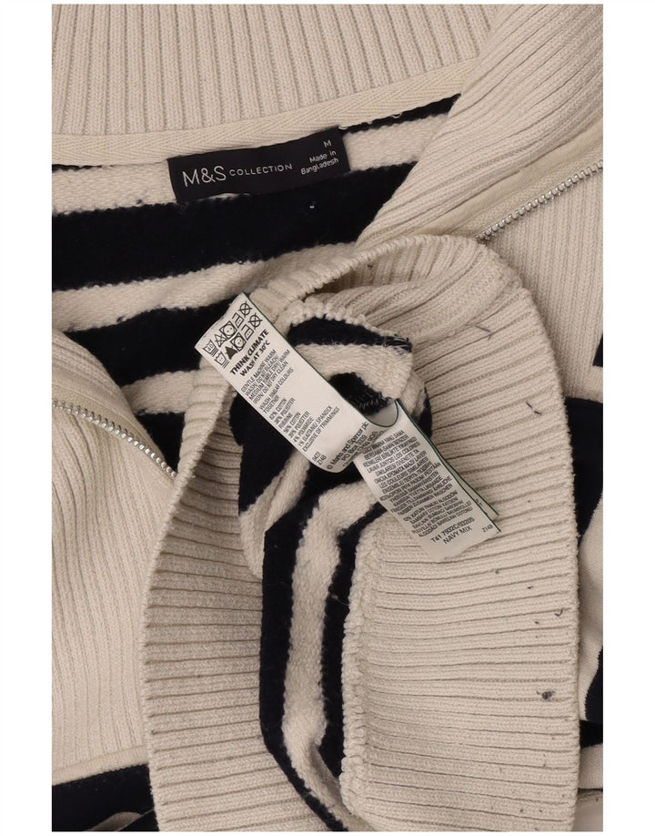 Marks & Spencer Damen-Pullover, bauchfrei, mit Reißverschluss, Gr. 14, mittleres Marineblau