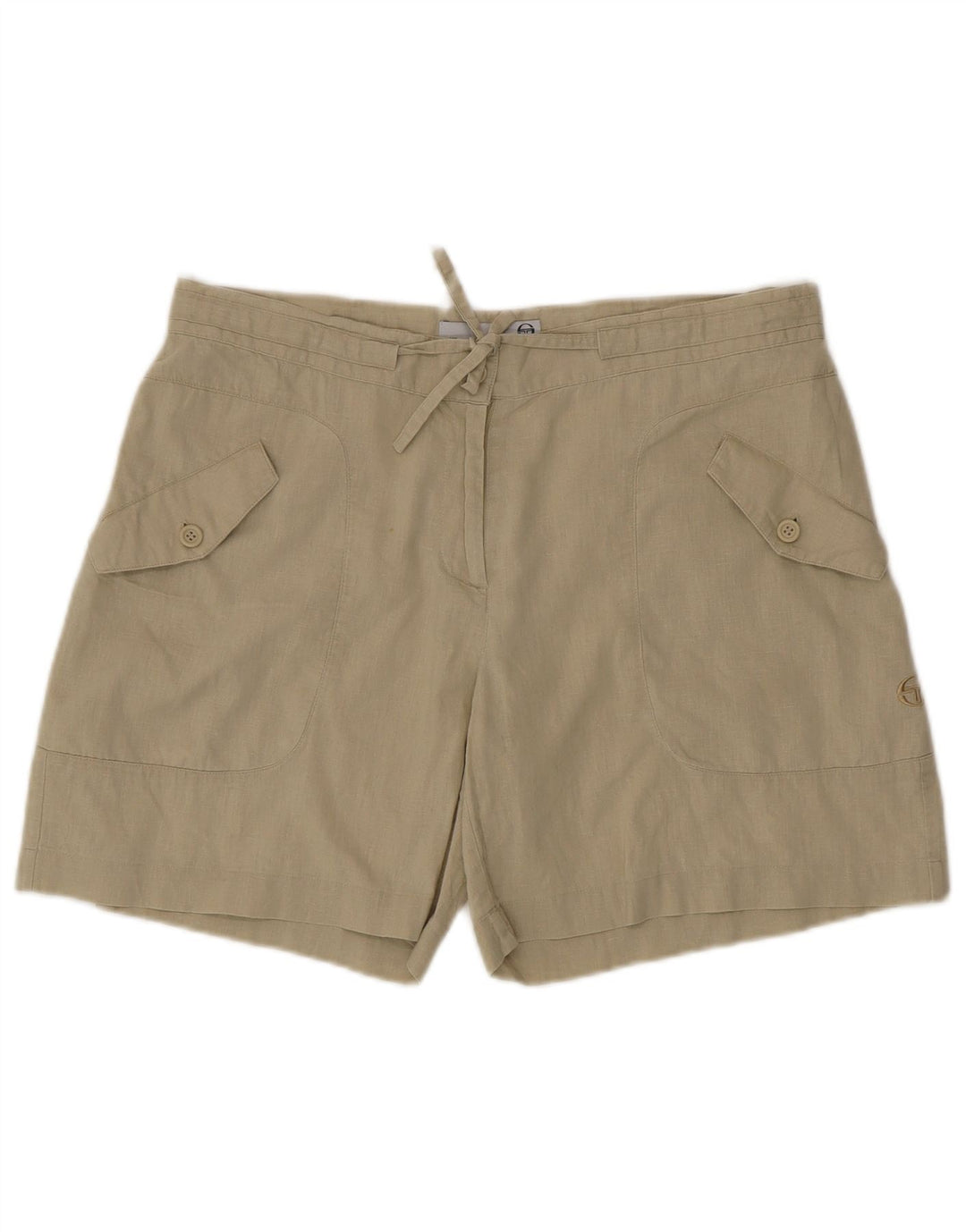 Sergio Tacchini Damen Cargoshorts IT 46 Large W34 Grünes Leinen