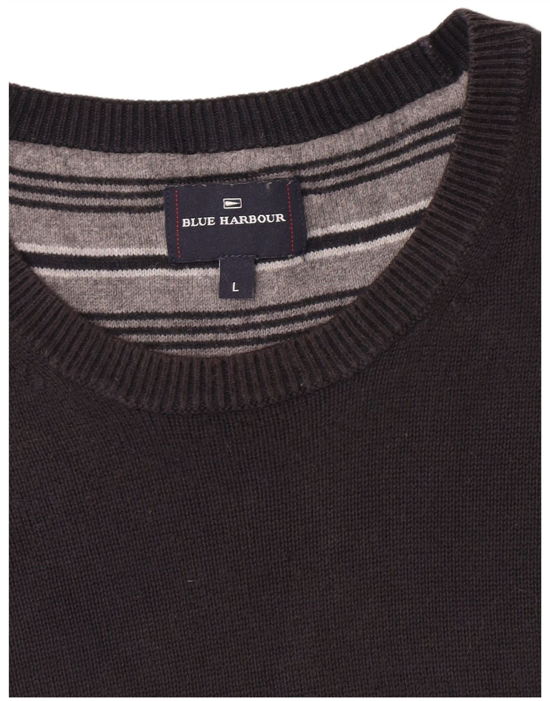 Marks & Spencer Herren Blue Harbour Pullover mit Rundhalsausschnitt, Größe L, Marineblau