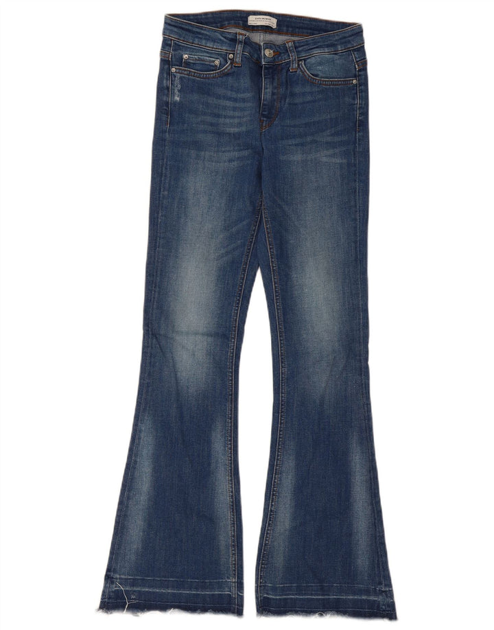 Zara Damen Schlagjeans EU 34 2XS W24 L31 Blau
