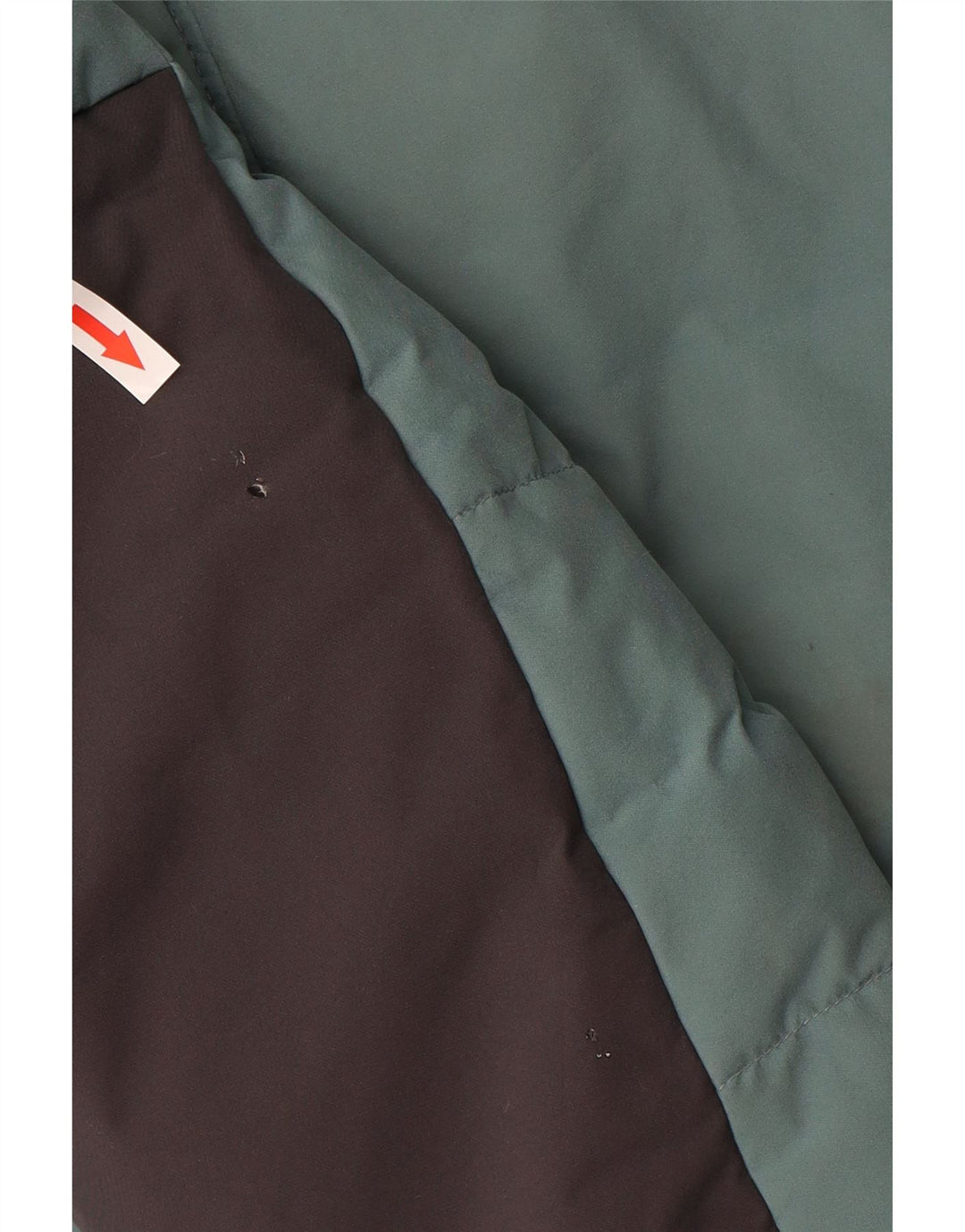 COLUMBIA Wattierter Herrenmantel mit Kapuze, UK 38, mittelblaues Farbblock-Polyester