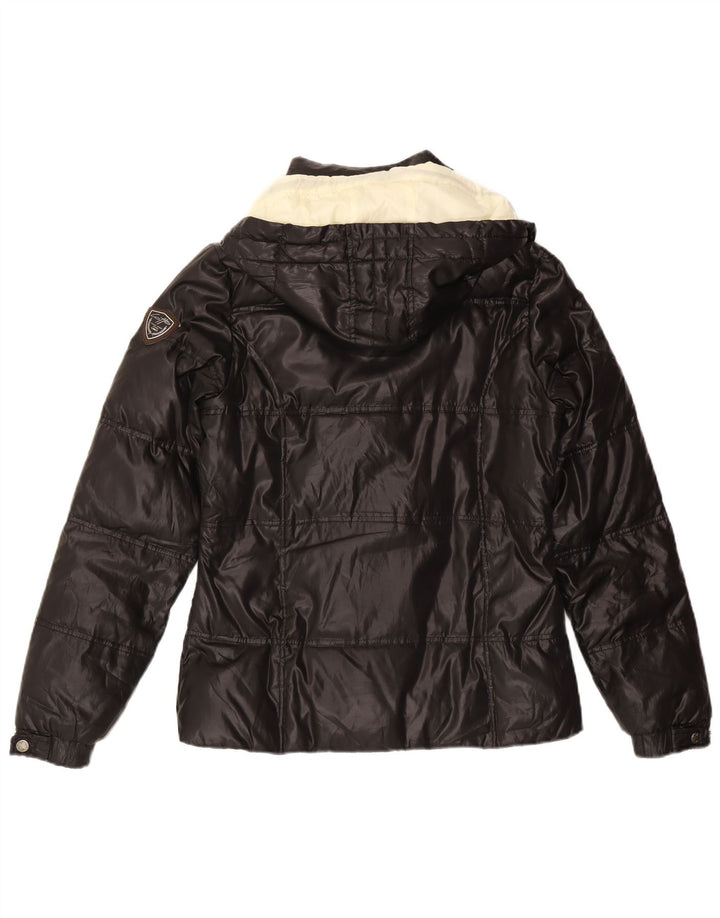 LOTTO Wattierte Damenjacke mit Kapuze, UK 14, Mittelschwarz, Polyamid