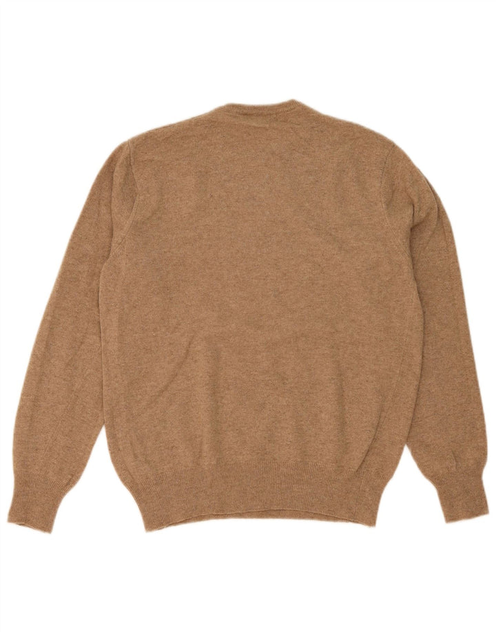 Kappa Herren-Pullover mit Rundhalsausschnitt, kleine braune Lammwolle