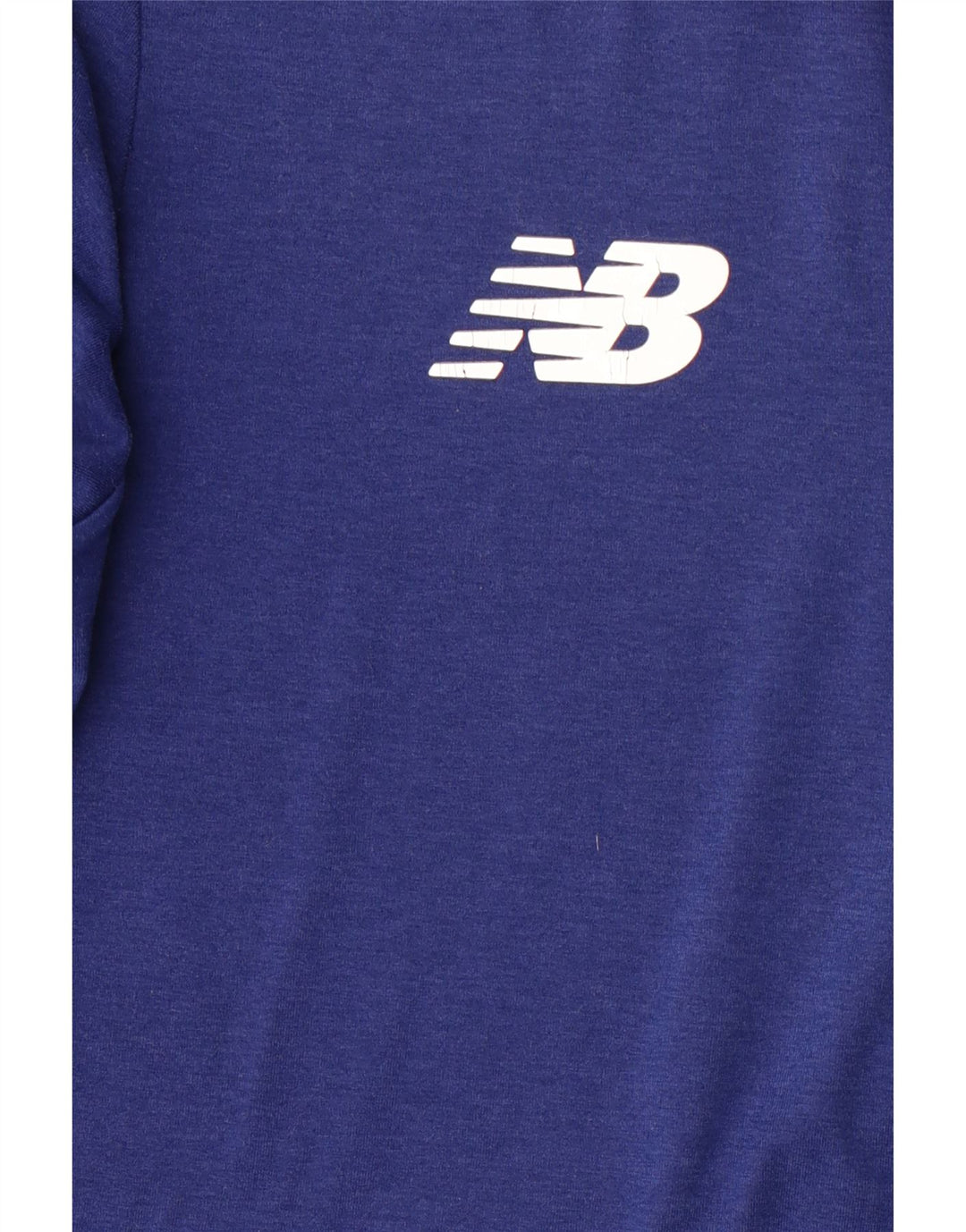 NEW BALANCE Mens Zip Neck Top Long Sleeve Small Navy Blue Polyester