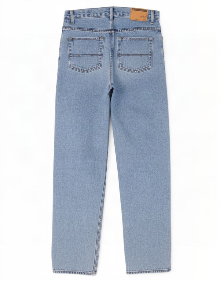 Marks & Spencer Herren Straight Jeans W32 L33 Blaue Baumwolle