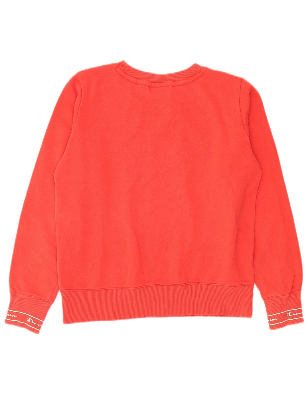 Champion Womens Graphic Sweatshirt Pullover UK 12 Mittelrote Baumwolle