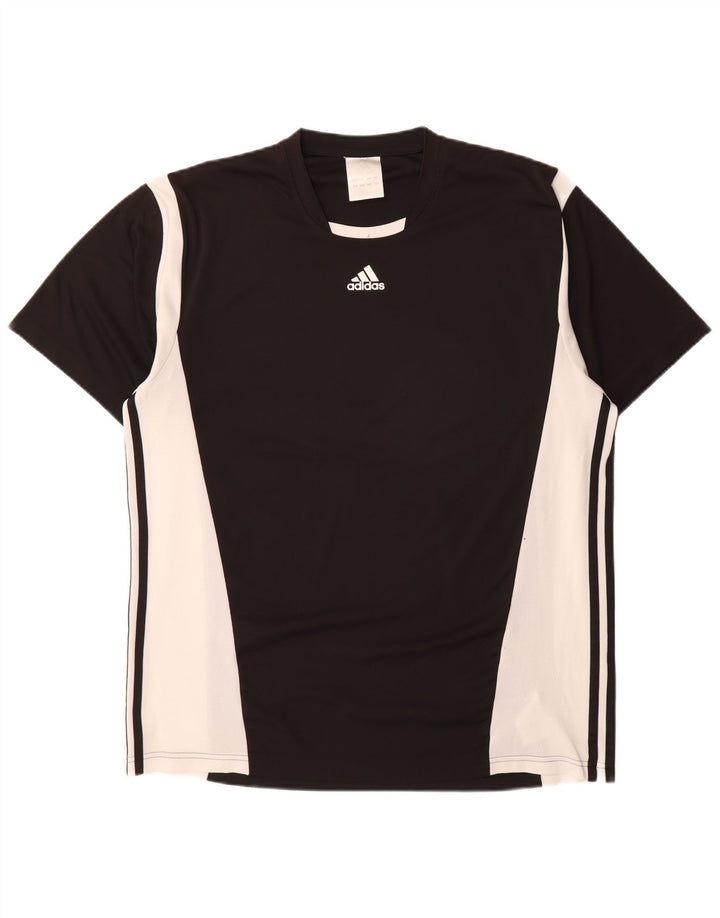 Adidas Herren T-Shirt Top XL Schwarz Colourblock Polyester