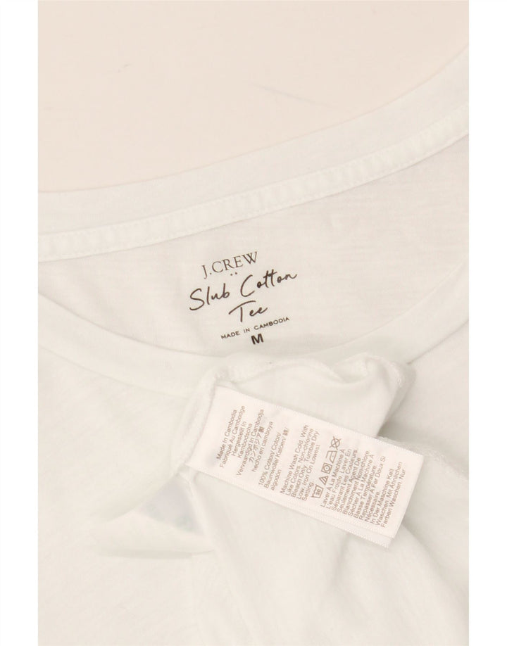 J. CREW Womens T-Shirt Top UK 12 Medium White Cotton