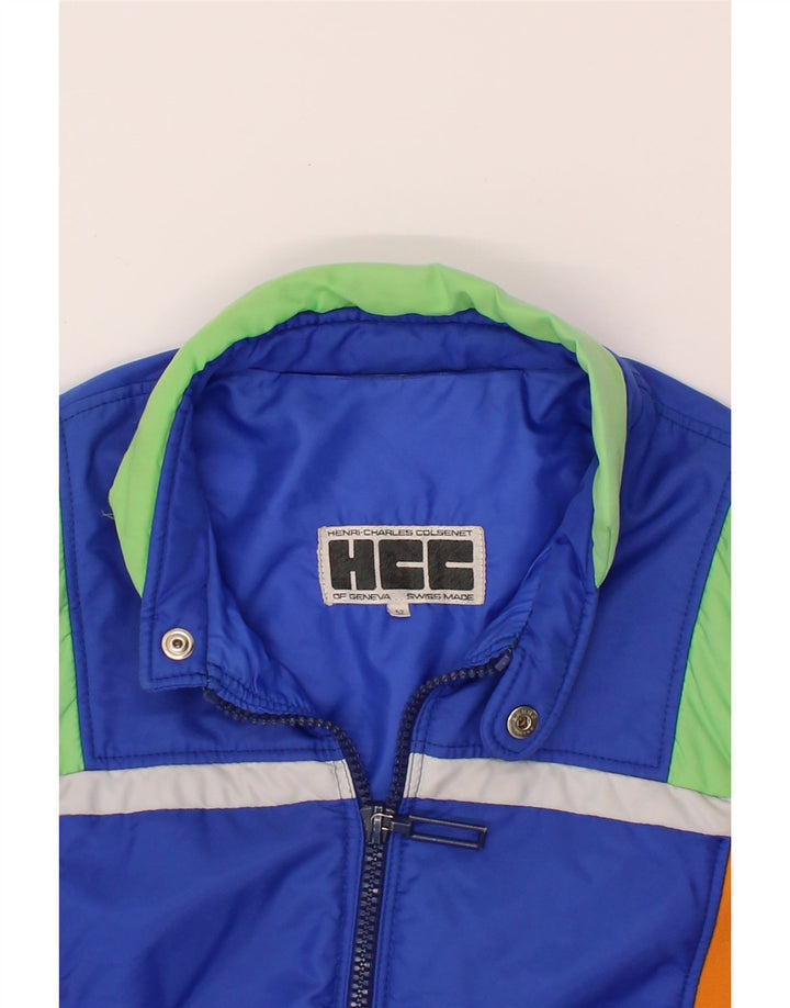 HENRI CHARLES COLSENET Womens Windbreaker Jacket IT 52 2XL Blue Vintage HENRI CHARLES COLSENET and Second-Hand HENRI CHARLES COLSENET from Messina Hembry 
