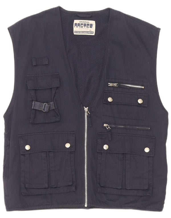 Master Herren Utility Gilet UK 42 XL Marineblau Polyester
