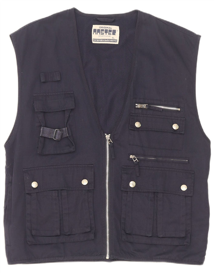 Master Herren Utility Gilet UK 42 XL Marineblau Polyester