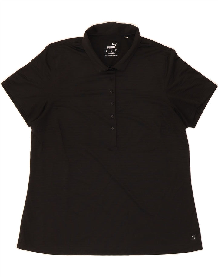 PUMA Womens Polo Shirt UK 18 XL Black Vintage Puma and Second-Hand Puma from Messina Hembry 