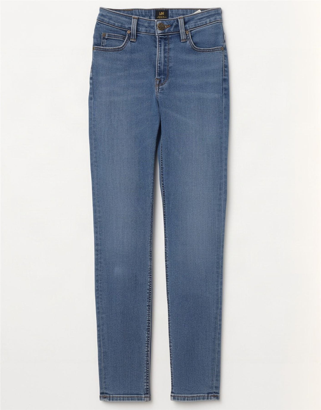 Lee Damen Scarlett High Slim Jeans W26 L31 Blaue Baumwolle