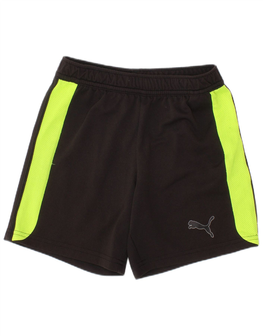 PUMA Sportshorts für Jungen, 7–8 Jahre, schwarzes Colourblock-Polyester