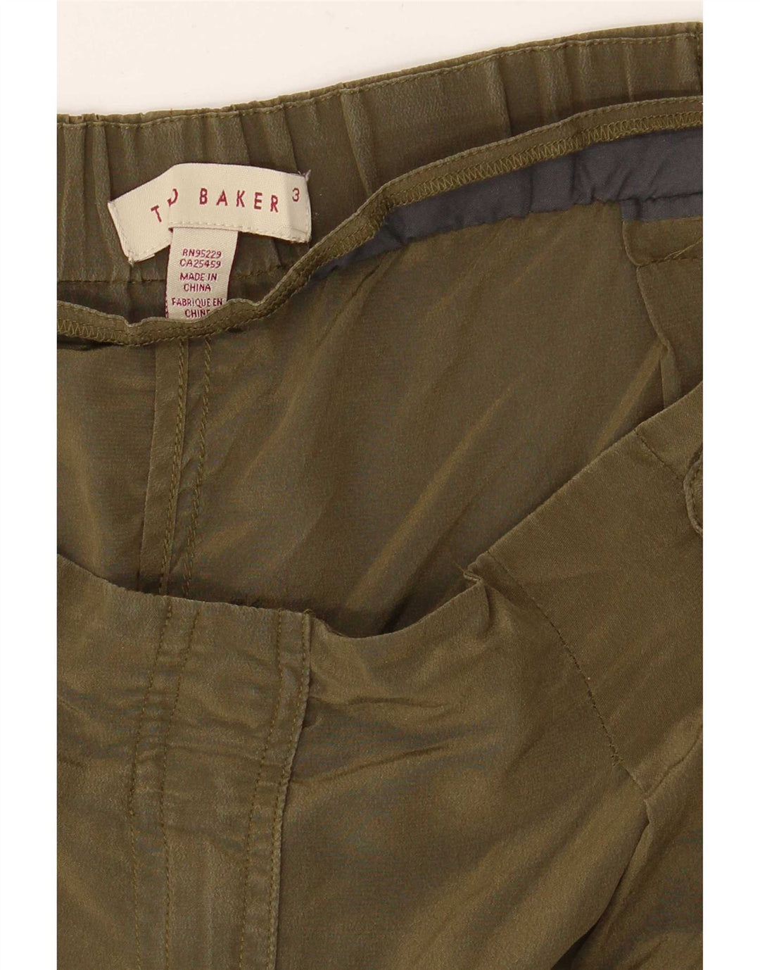 Ted Baker Damen-Cargohose mit hoher Taille, Größe 3, M, W34, L28, Khaki