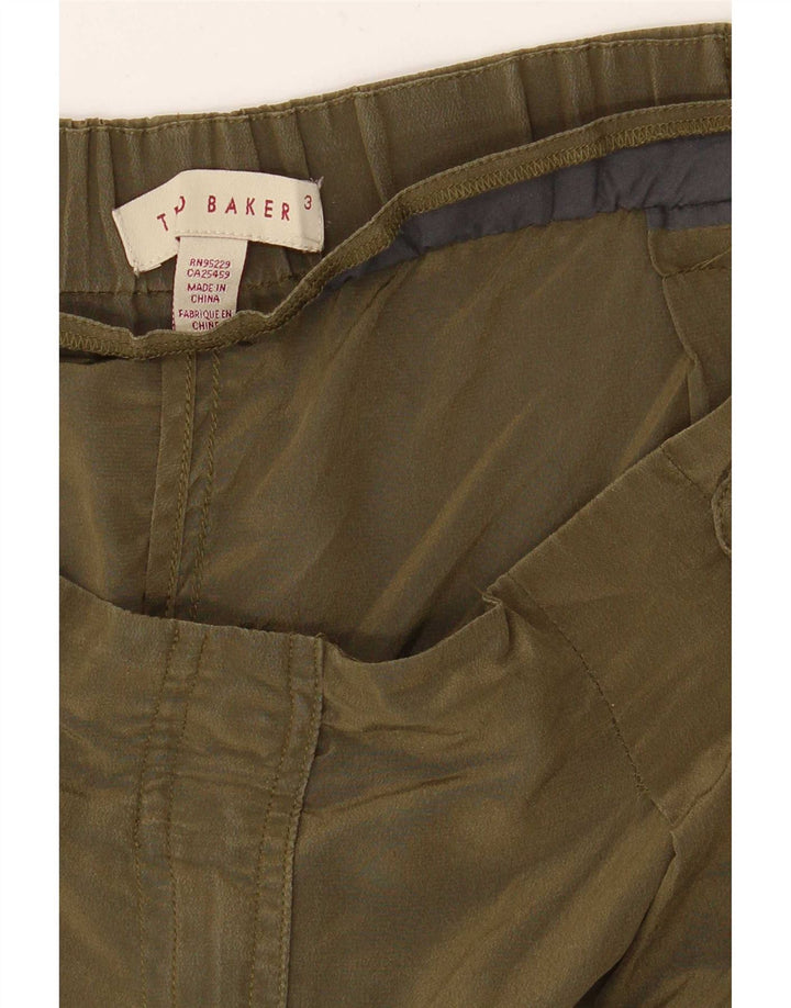 Ted Baker Damen-Cargohose mit hoher Taille, Größe 3, M, W34, L28, Khaki