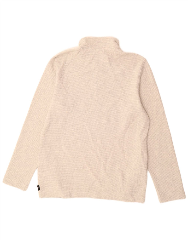 Ted Baker Herren-Sweatshirt mit Reißverschluss am Hals, Größe 2, klein, graue Baumwolle