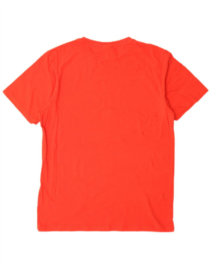 Ellesse Womens Graphic T-Shirt Top UK 12 Mittelrote Baumwolle
